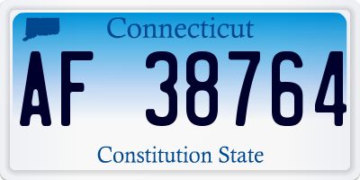 CT license plate AF38764
