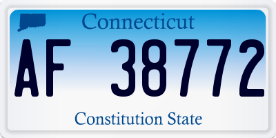 CT license plate AF38772