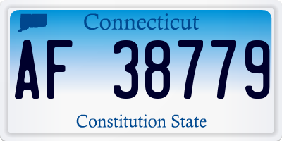 CT license plate AF38779