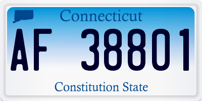 CT license plate AF38801