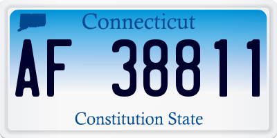 CT license plate AF38811