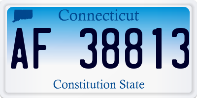 CT license plate AF38813