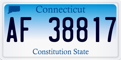 CT license plate AF38817