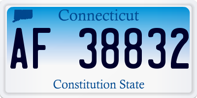 CT license plate AF38832