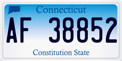 CT license plate AF38852