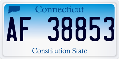 CT license plate AF38853