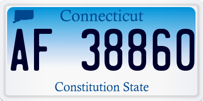 CT license plate AF38860