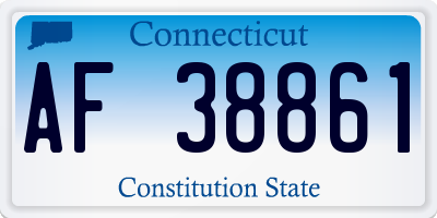 CT license plate AF38861