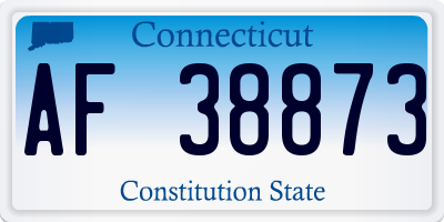 CT license plate AF38873