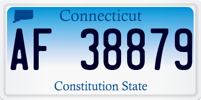 CT license plate AF38879