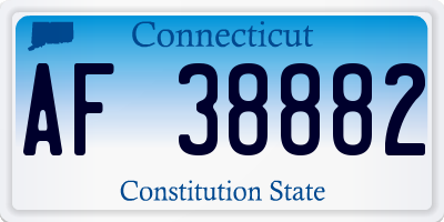 CT license plate AF38882