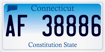 CT license plate AF38886