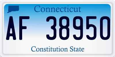 CT license plate AF38950