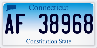 CT license plate AF38968