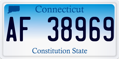 CT license plate AF38969
