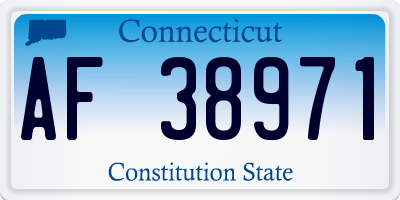 CT license plate AF38971