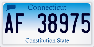 CT license plate AF38975