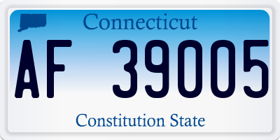 CT license plate AF39005