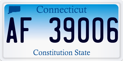 CT license plate AF39006
