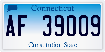 CT license plate AF39009
