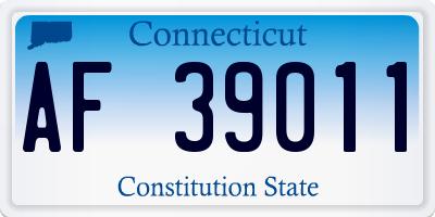CT license plate AF39011