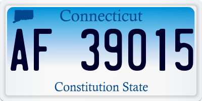 CT license plate AF39015