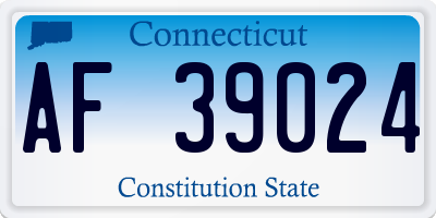 CT license plate AF39024