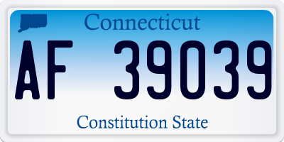 CT license plate AF39039