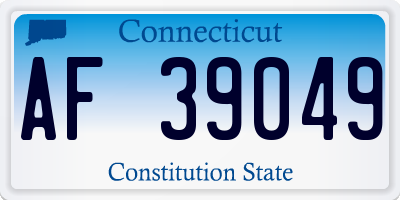 CT license plate AF39049