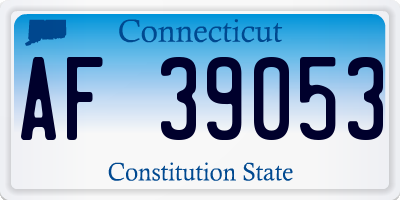 CT license plate AF39053