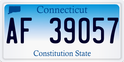 CT license plate AF39057