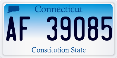 CT license plate AF39085