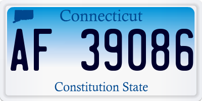 CT license plate AF39086