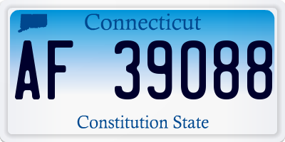 CT license plate AF39088