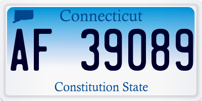 CT license plate AF39089