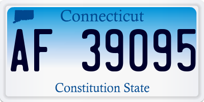 CT license plate AF39095
