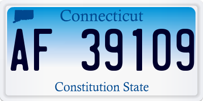 CT license plate AF39109