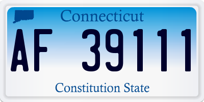 CT license plate AF39111