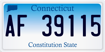 CT license plate AF39115