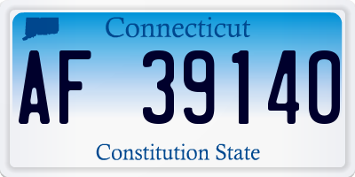 CT license plate AF39140