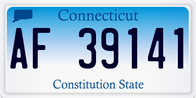 CT license plate AF39141