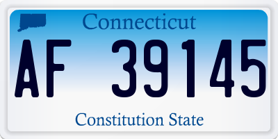 CT license plate AF39145