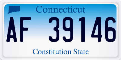 CT license plate AF39146