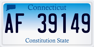 CT license plate AF39149