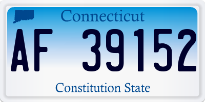 CT license plate AF39152