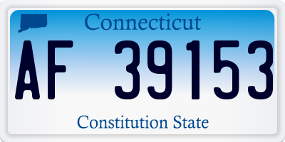 CT license plate AF39153