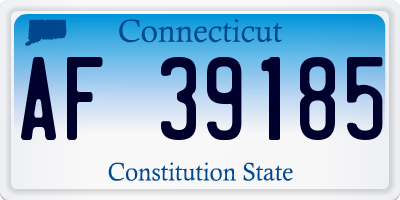 CT license plate AF39185