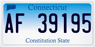 CT license plate AF39195
