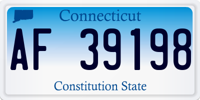 CT license plate AF39198