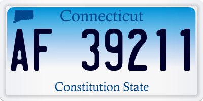 CT license plate AF39211